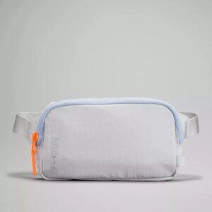 NWOT Lululemon Mini Belt-Bag in Vapor Light Powder Blue w/ Neon Orange Detail